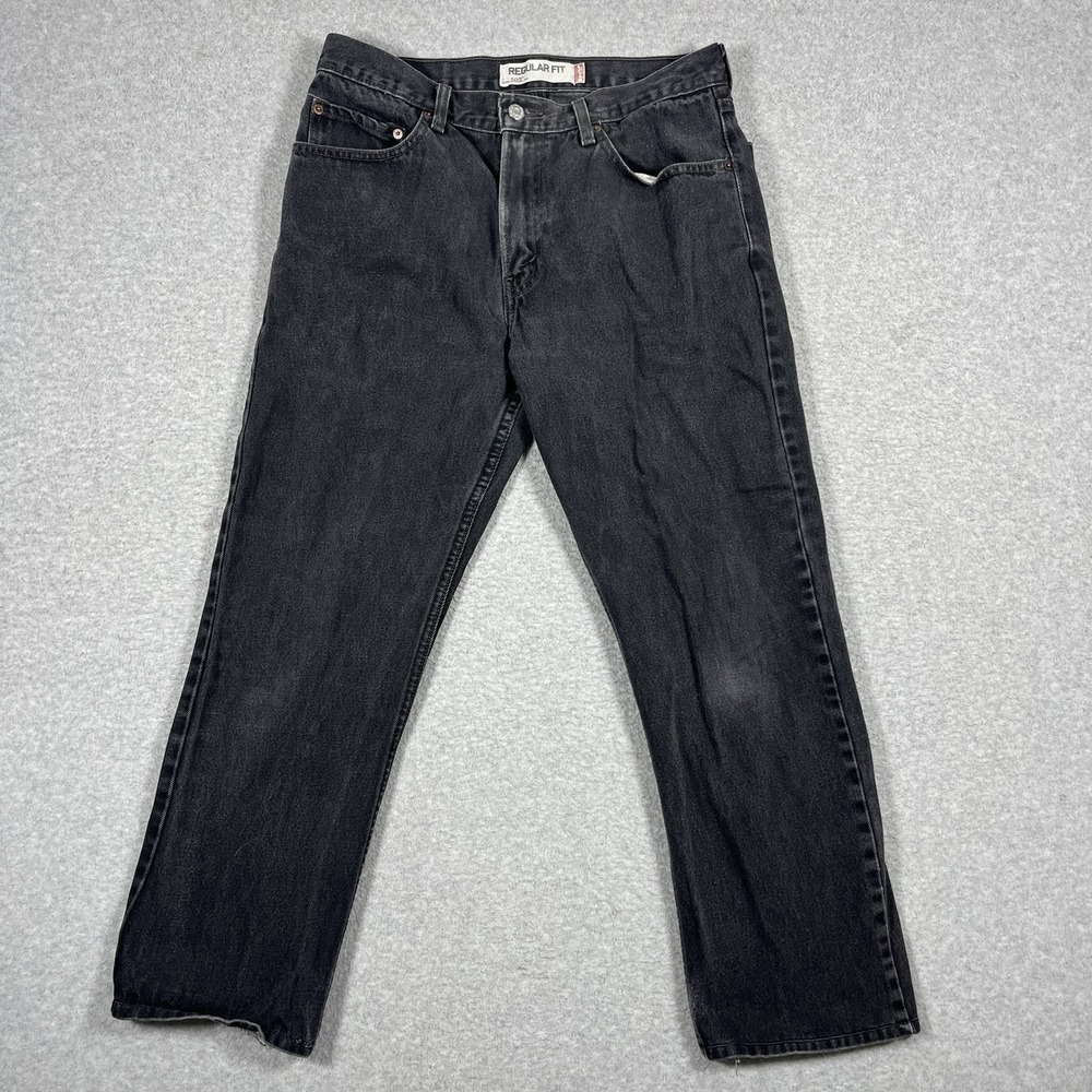 Vintage Levis Jeans Mens 32x30 (Fit 32x28) Black 505 Straight Denim Cotton Y2K